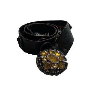 BF Black leather Belt